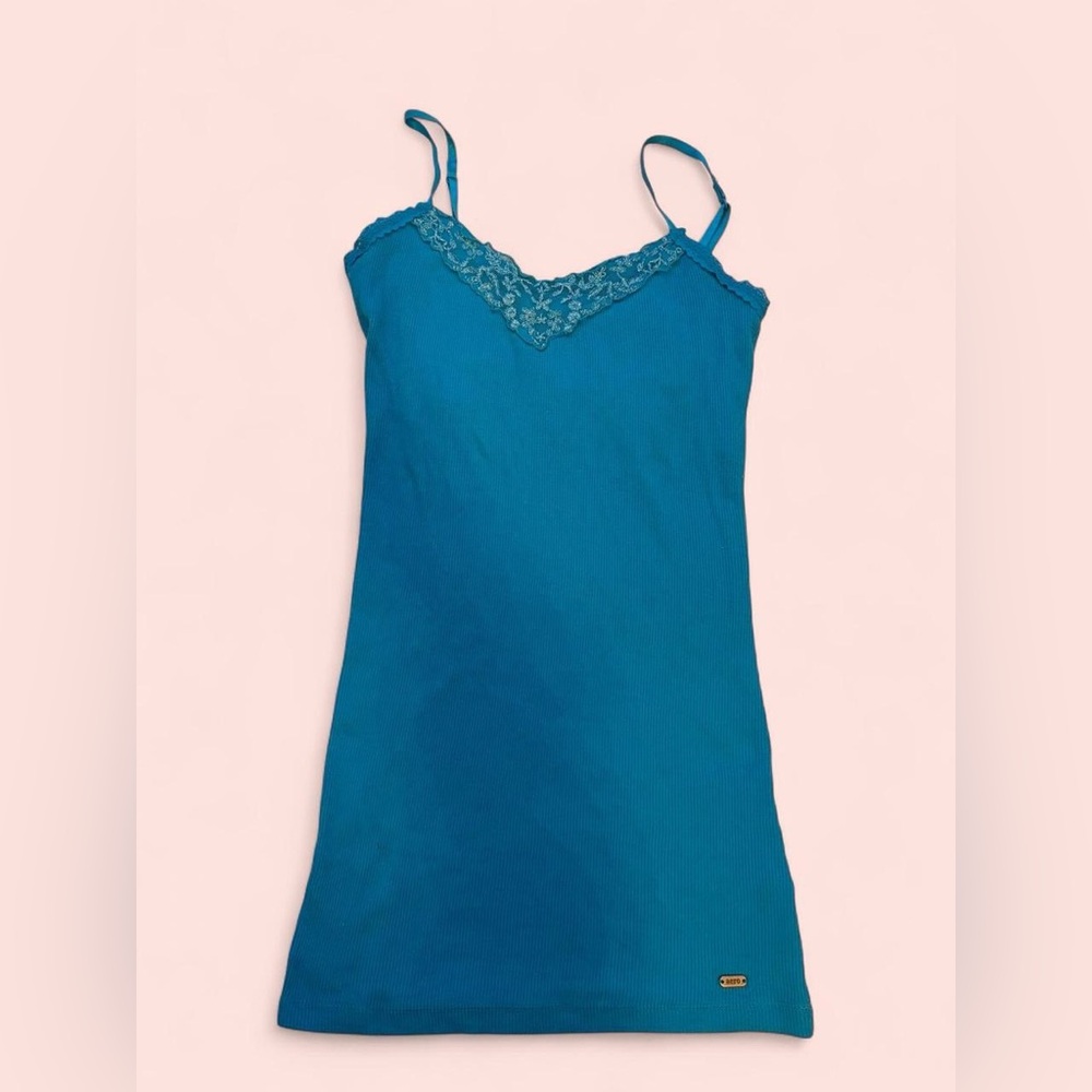 (SOLD) Vintage Aero Blue lace cami top